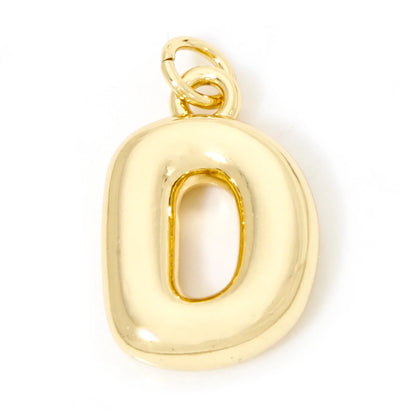 1Pcs English Letter Brass Charms 18K Real Gold Plated Capital Alphabet Initial A-Z Pendant Personalized Jewelry Making Findin