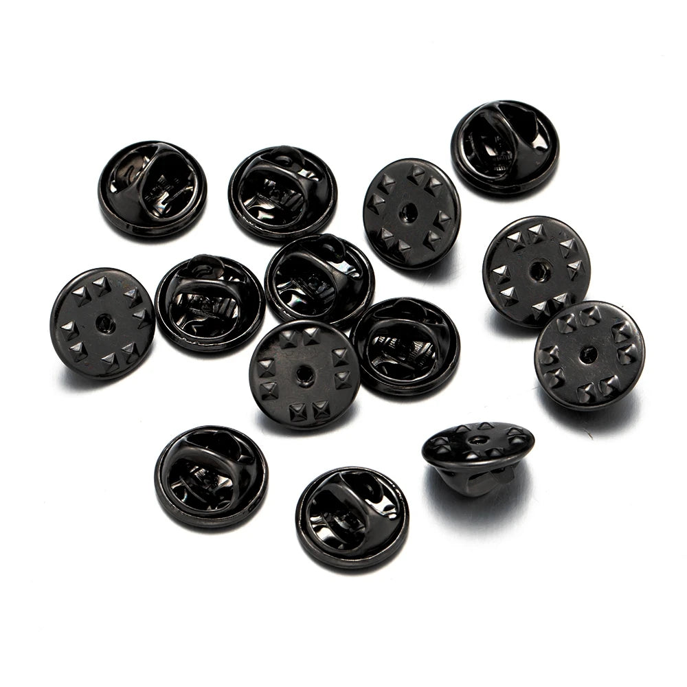 100pc Metal Locking Pin Back Brooch Badge Holder Lapel Base For DIY Jewellery Material Making Supply Craft Accessories Handma