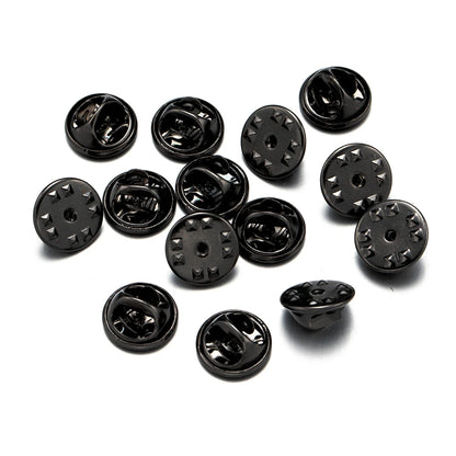 100pc Metal Locking Pin Back Brooch Badge Holder Lapel Base For DIY Jewellery Material Making Supply Craft Accessories Handma