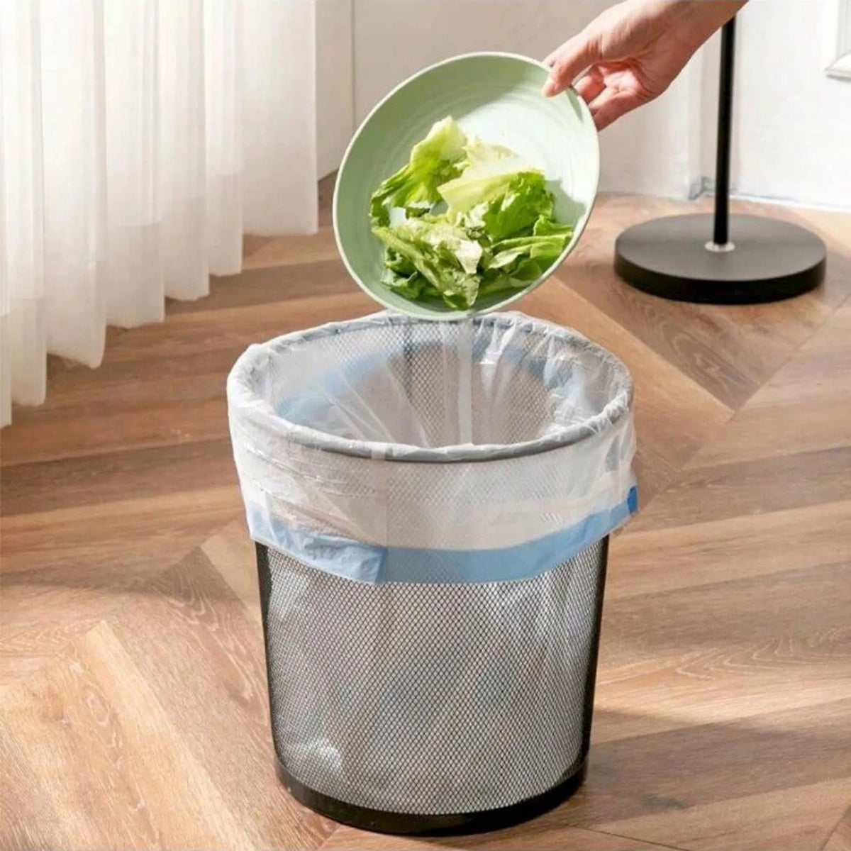 45x50cm Scented Drawstring Trash Bags - Thickened Large Fragrant Garbage BagswithHandles, 4 Scents (Rose/Lavender/Lemon/Vanil