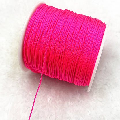 NEW 0.4/0.8/1.0/1.5mm Nylon Cord Thread Chinese Knot Macrame Cord Bracelet Braided String DIY Tassels Beading Shamballa Threa