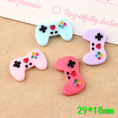 8pcs Resin Flatback Miniature Game Controller Cabochon Kawaii Flat Cabochons DIY Craft Decoration Accessories - 8pcs D