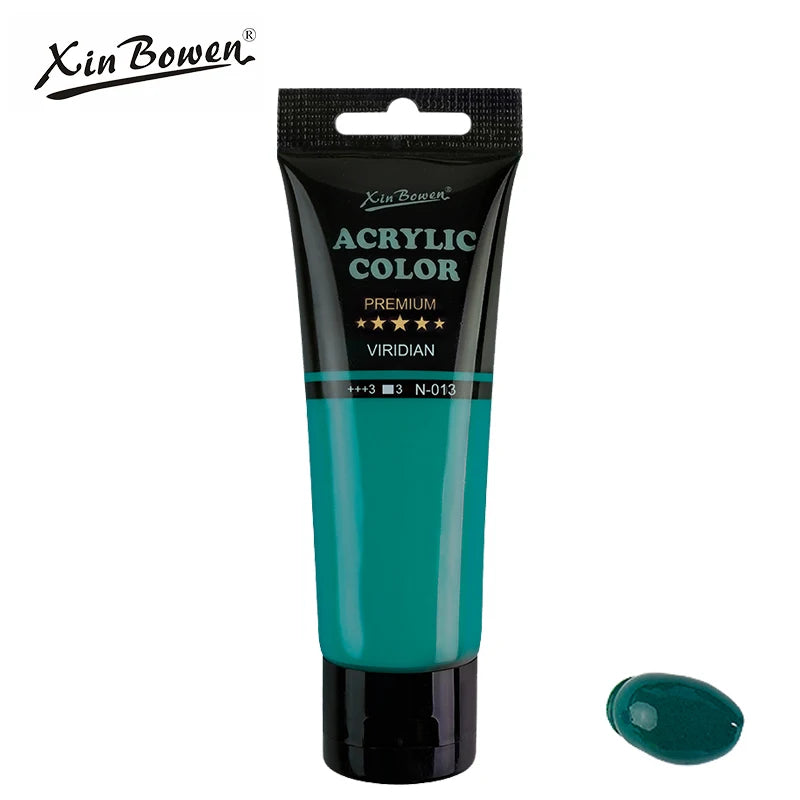 75ml Acrylic Paint for Wall Art Student DIY Graffiti Shoes Waterproof Sun Resistant Textile Painting Materials - Dark Green