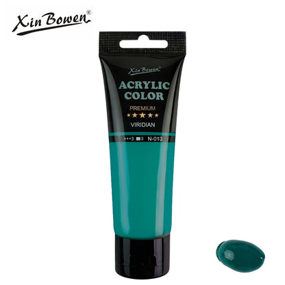 75ml Acrylic Paint for Wall Art Student DIY Graffiti Shoes Waterproof Sun Resistant Textile Painting Materials - Dark Green