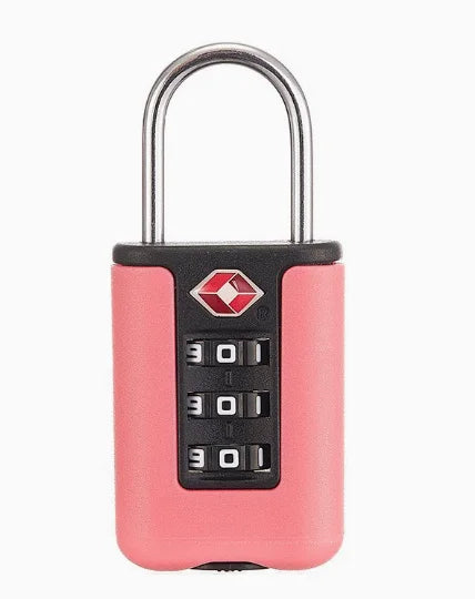 Approved Luggage Lock 3 Digit Combination Password Lock Travel Suitcase Security Padlock Black - Pink