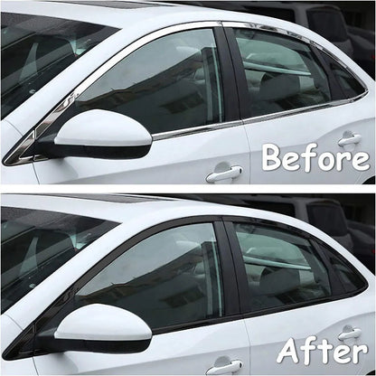 Car Vinyl Wrap Strip Tape Gloss Black Wrap Foil Kit Anti Scratch Window Door Protection Film 3/5cmX10M Car Accessories