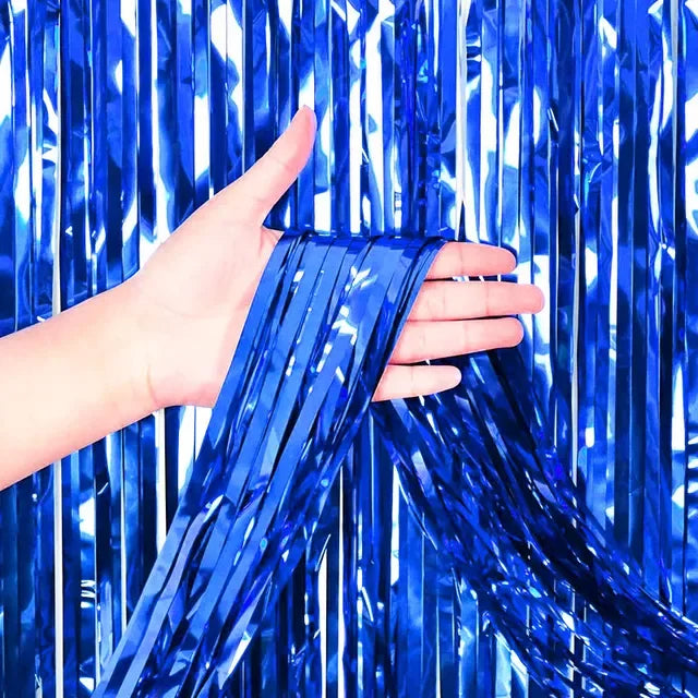 1*2M Macaron Pink Blue Fringe Curtain Door Rain Curtain Decor Photo Booth Backdrop Garland Wedding Birthday Party Decoration 