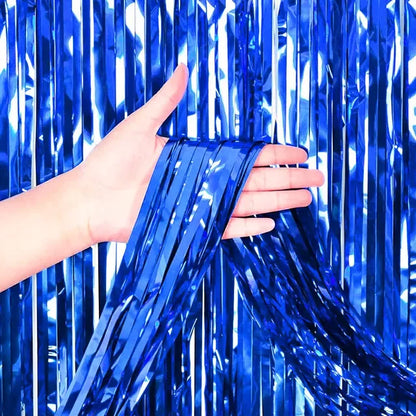 1*2M Macaron Pink Blue Fringe Curtain Door Rain Curtain Decor Photo Booth Backdrop Garland Wedding Birthday Party Decoration 
