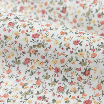 Floral Fabric Flower Cotton Printed Poplin Quilting Clothes Patchwork Muslin Sewing Accessories - J006