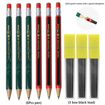 2.0 mm Mechanical Pencils Set 2B Automatic Student Pencils with Sharpener Color Pencil Leads School Pens Kawaii Cute Statione