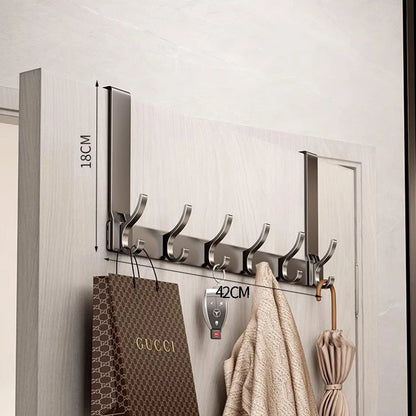 Hooks Over The Door Home Organizer Rack Clothes Coat Hat Towel Hanger Bathroom Accessories Holder Door Hang Quick Installatio