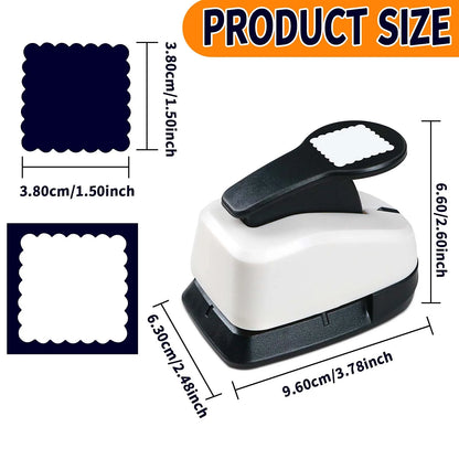 Postage Stamp Scalloped Square Paper cutter tool for crafts Hole Punchers 25mm 38mm 50mm for crafting for scrapbook cardmakin