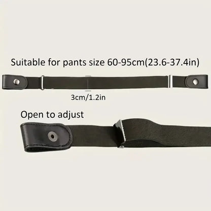 Traceless Invisible Elastic Belt Women's Belt Jeans Pants Men's Elastic Belt