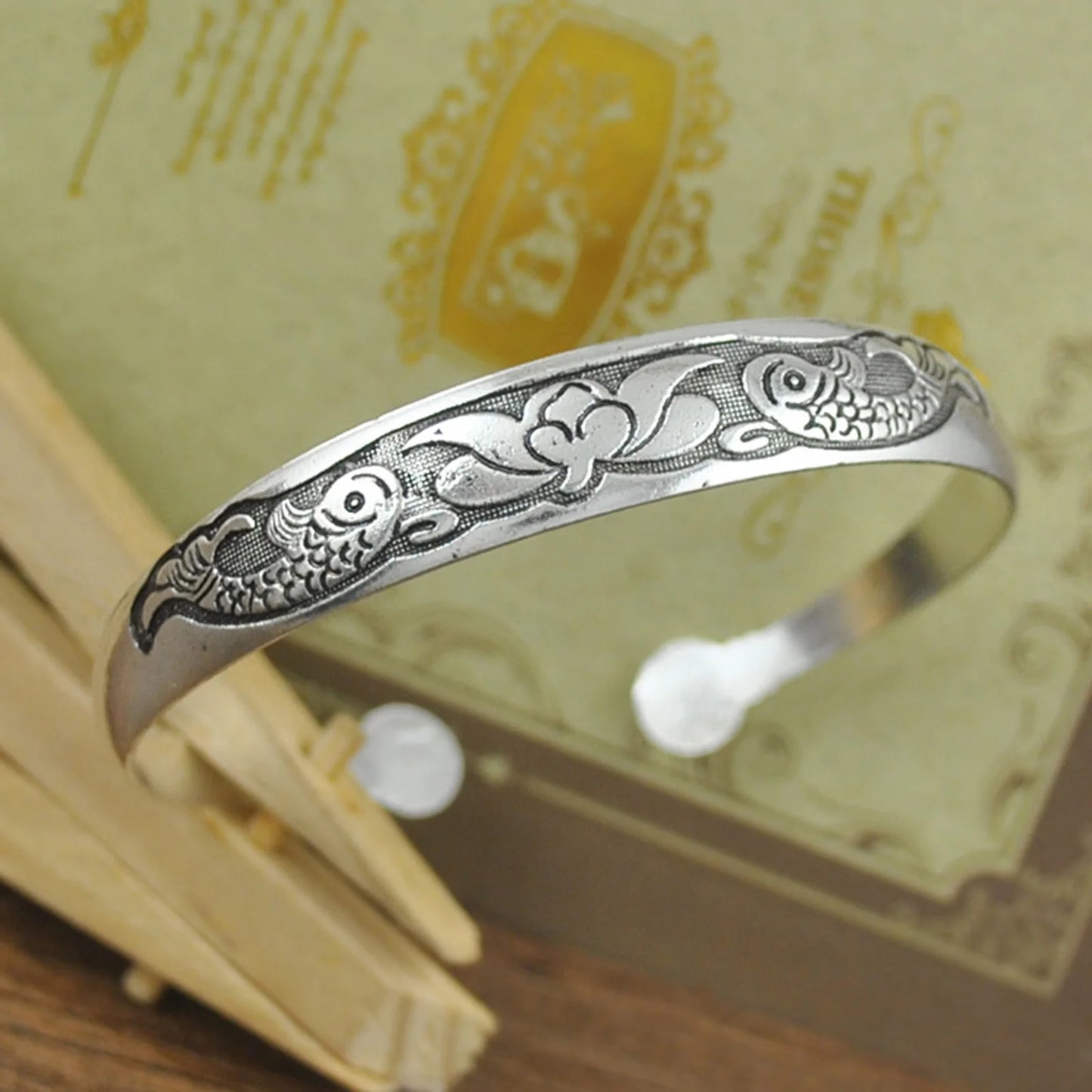 Vintage Antique Silver Color Animal Snake Flower Pattern Bangles For Women Bohemian Open Metal Bracelets Party Jewelry Gifts 