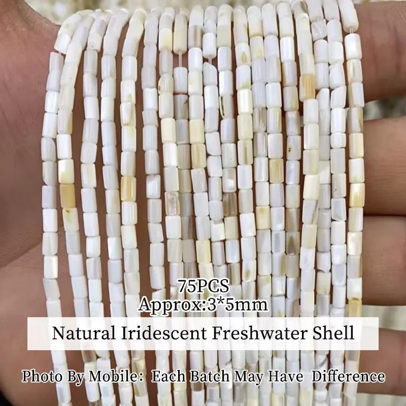 Natural Shell Beads Irregular Shape Smooth Beads Loose Spacer Bead For Jewelry Making Diy Earrings Necklace Accessory Finding