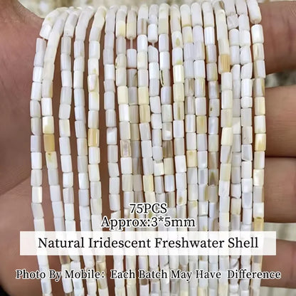 Natural Shell Beads Irregular Shape Smooth Beads Loose Spacer Bead For Jewelry Making Diy Earrings Necklace Accessory Finding
