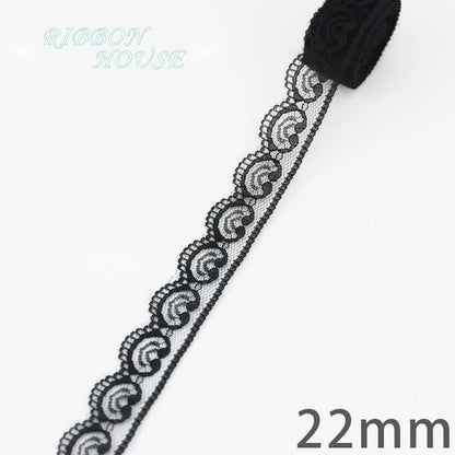 (10 yards/roll) Black lace fabric ribbon Webbing Decoration Lovely gift packing Material