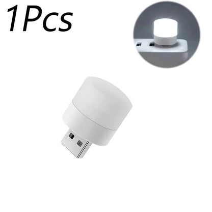 10/1PCS USB Night Light Mini LED Night Light USB Plug Lamp Power Bank Charging USB Book Lights Round Reading Eye Protection L