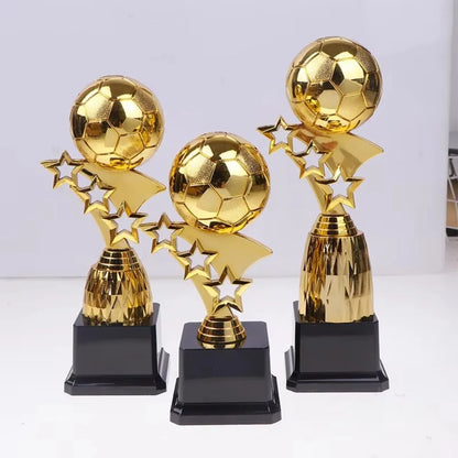 Plastic Golden Ball Awards Trophy Model Soccer Competition Winner Award Trophy Toy Craft Souvenirs Excellent Player Award Sma