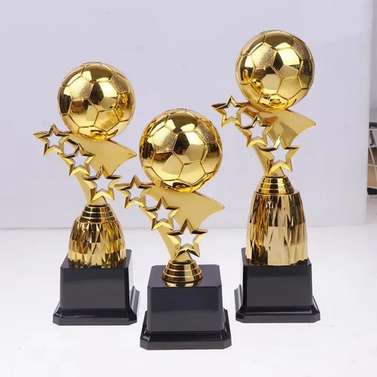 Plastic Golden Ball Awards Trophy Model Soccer Competition Winner Award Trophy Toy Craft Souvenirs Excellent Player Award Sma