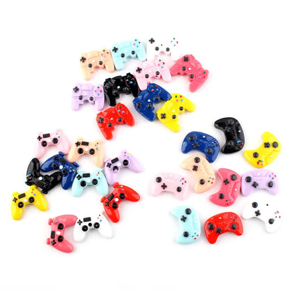 8pcs Resin Flatback Miniature Game Controller Cabochon Kawaii Flat Cabochons DIY Craft Decoration Accessories