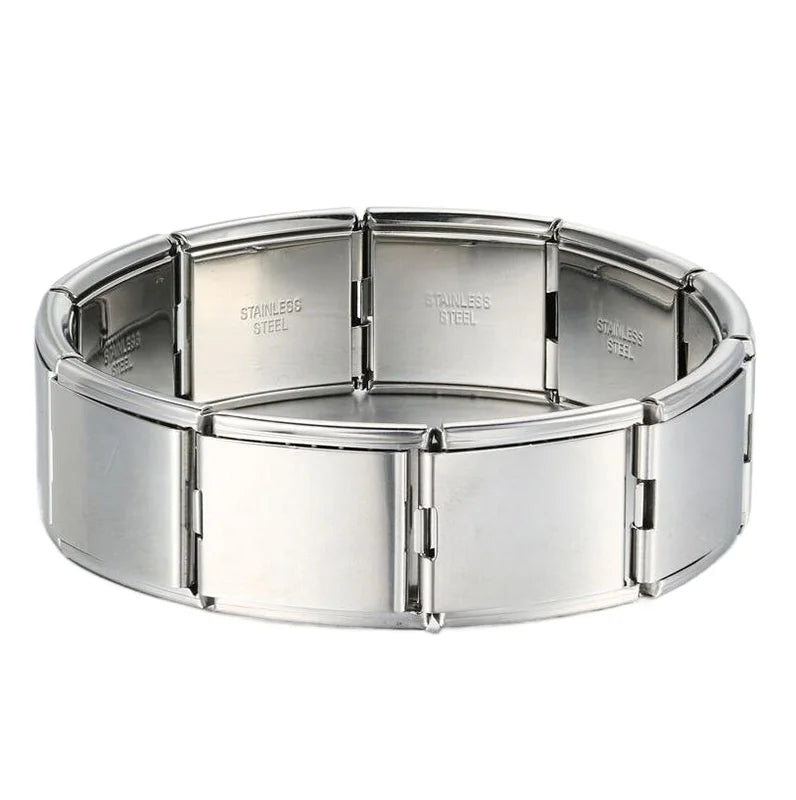 2025 Fashion Functional Elastic Bracelet Modular Bulk Italian Charms Links Fit Bracelet Stainless Steel Jewelry - 20 18cm Ste