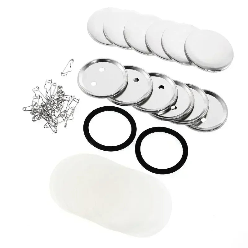 100Pcs Badge Button Parts Material Supplies 25mm 32mm 37mm 44mm 58mm 75mm for DIY Clothes Handbag Badge Button Decoration