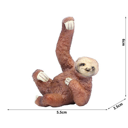 Simulation Wild Animal Model Wolf Monkey Fox Pangolin Squirrel Chinchilla Donkey Sloth Realistic Animal Figures Toys For Kids