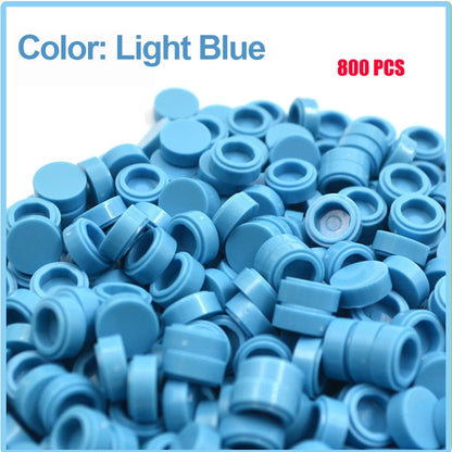 800PCS FLAT Tile 1x1 Dots Round Bricks 35381 98138 MOC DIY Building Blocks Parts for Mosaic Portrait Art Design Children Toys