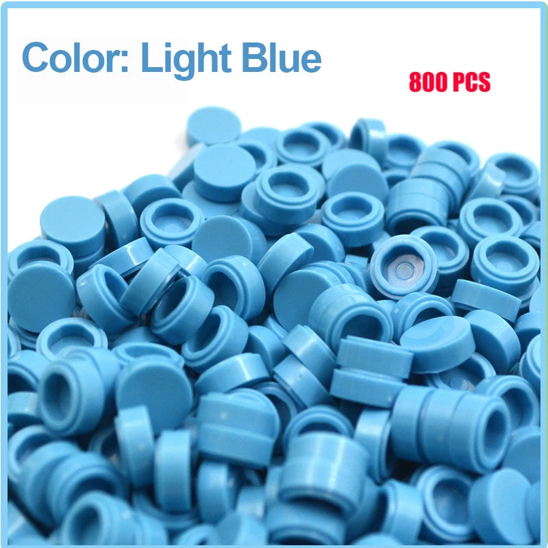 800PCS FLAT Tile 1x1 Dots Round Bricks 35381 98138 MOC DIY Building Blocks Parts for Mosaic Portrait Art Design Children Toys