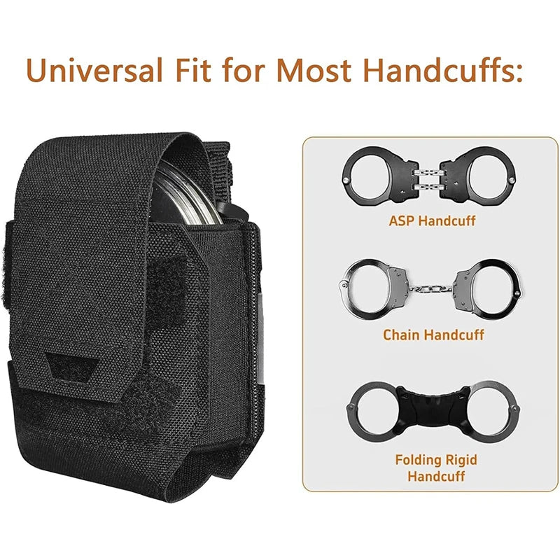 Molle Tactical Handcuffs Pouch Shackles Holder Case Quick Draw Universal Handcuff Holster Standard Chain Cuffs Cover Belt Pou