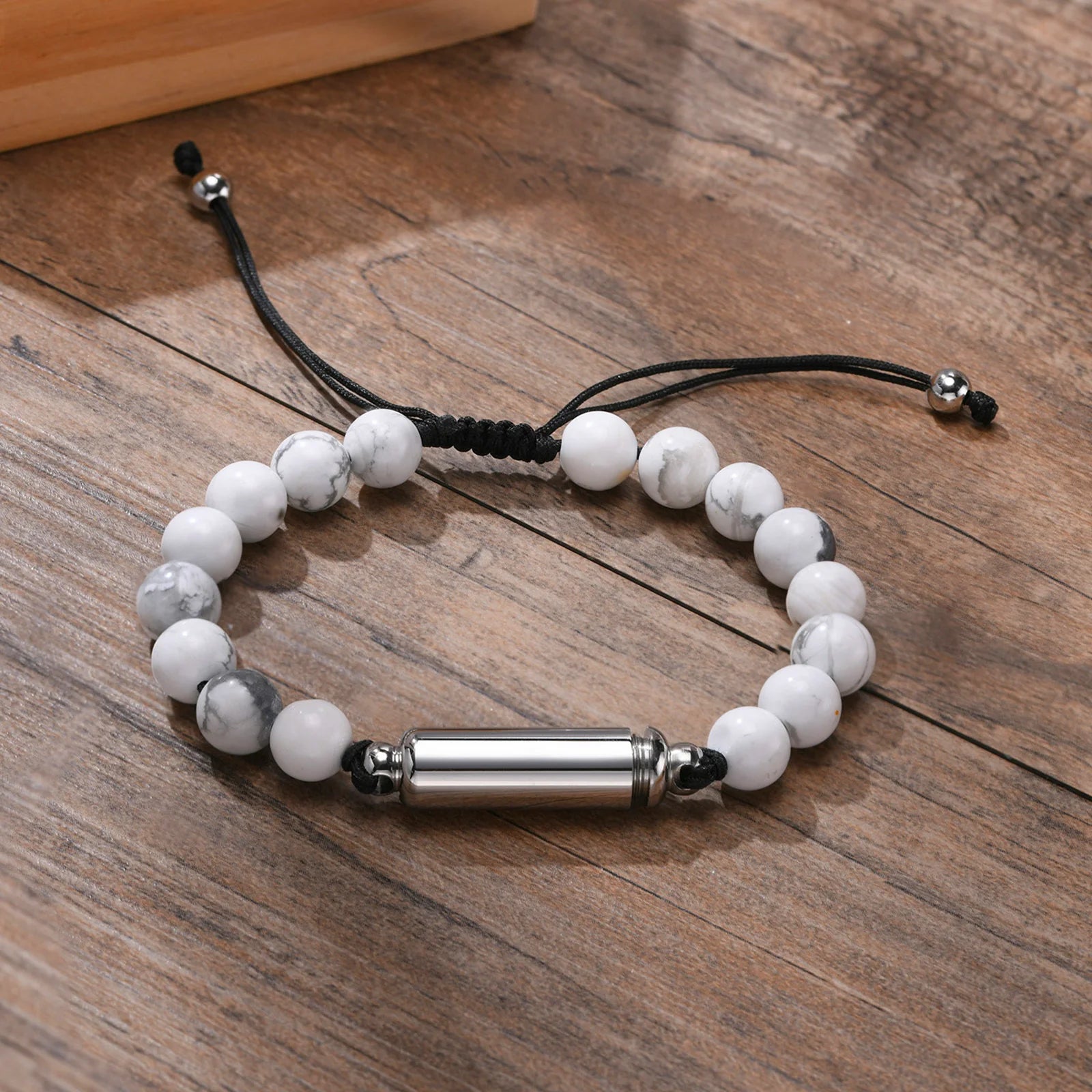 Cremation Urn Bracelets For Men,adjustable Tiger Eye Beads Chain Wristband Pet Family Papa Ashes Holder Stainless Steel Jewel
