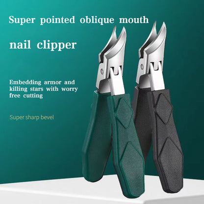 New Pointed-Nose, Beveled, Original Large-Opening Nail Clippers, Pointed-Nose Nail Cutters, Nail Trimmers, Household Pedicure