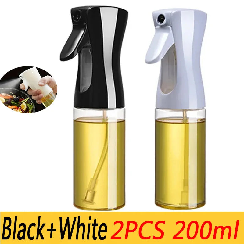 200/300/500mlOil Spray Plastic Household Kitchen Oil Spray Bottle Or Oil Brush Nebulizing Mist Filling Cooking Dual Use BBQ -