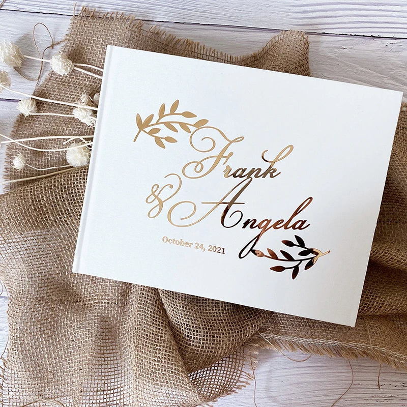 Custom Wedding Guestbook Personalized Guest Book Sign Engagement Photo Album Book Unique Wedding Guestbook Wedding Keepsake G