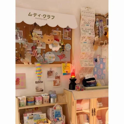 New DIY Cute Dessert House Cork Message Board Home Dormitory Jewelry Wooden Storage Board Wall Decorative Board Room Decorati