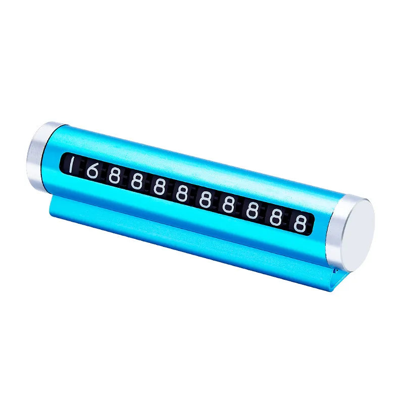 Metal Car Temporary Parking Card Universal Rotate Phone Number Plate Aluminum Stickers Park Stop in Car-styling Auto Accessor