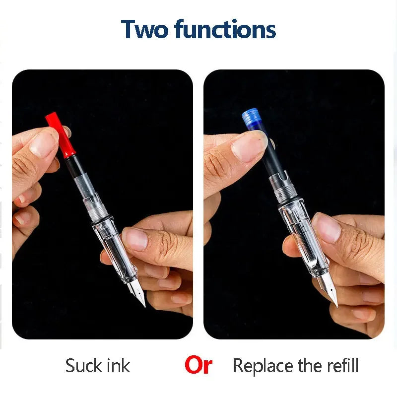 53Pcs Fountain Pen Replaceable Ink Set Black/Blue/Red ink EF School Pens Office Supplies Stationery for Writing Calligraphy P