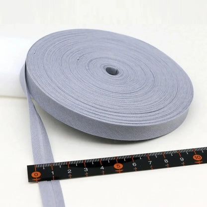 12mm(1/2") Narrow Ironed Single Folded Cotton Solid Color Bias Binding Tape Diy Ribbon Garment Quilt Craft Sewing Accessories