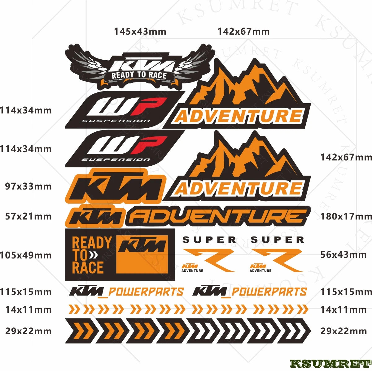 Vinyl For Ktm Motorcycle Sticker Decal - Style 6