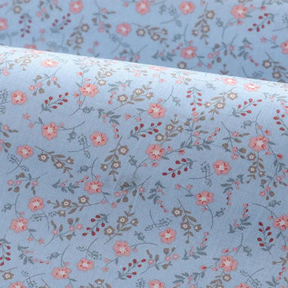 Floral Fabric Flower Cotton Printed Poplin Quilting Clothes Patchwork Muslin Sewing Accessories - J032