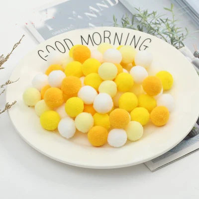 Pompoms 8/10/15/20/25/30mm Soft Pompons Colorful Fluffy Plush Craft DIY Pom Pom Fur Ball Pon Pon Home Decoration Kids Toys 10