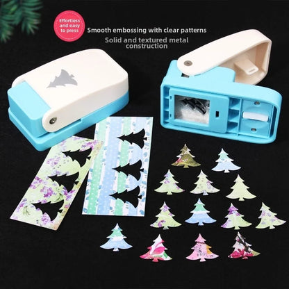 Labor Saving Stamp Border Punch Large Size DIY Embossing Machine Cutting Craft Paper Cutting Christmas Tree Hole Punch
