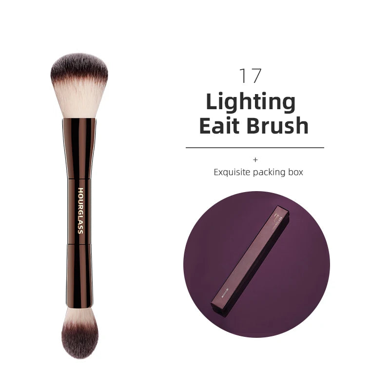 Hourglass Makeup Brushes Powder Foundation Concealer Blusher Bronzer Eye Shadow Eyebrow Eyeliner Sculpting Brush - 17