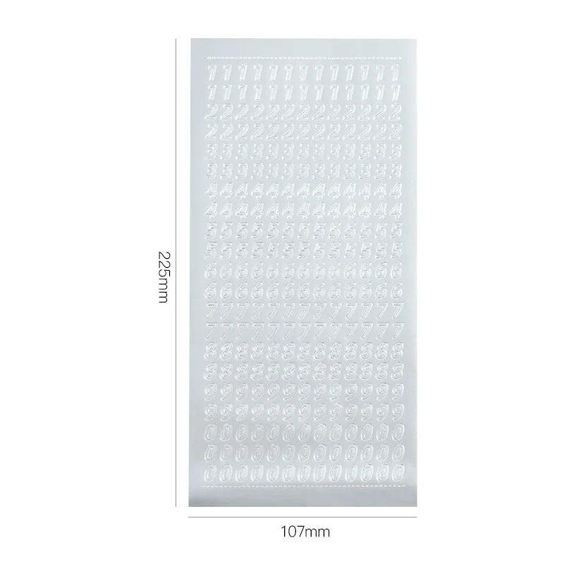1 Sheets Journaling Stationery Stickers PVC Letter Number Greeting Card Decoration Scrapbooking School Supplies - 14
