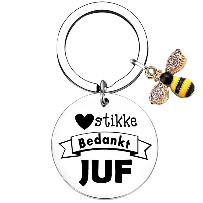 Dutch liefste juf Teacher Gifts for Women Teacher Keychain Teacher Appreciation Gifts thank You Gifts for Teachers