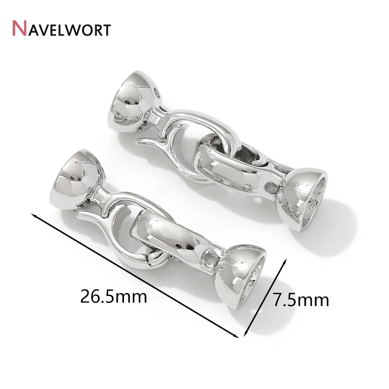 18K Gold Plated Brass Metal Connector Clasps For Jewelry Making,Locks For Bracelet,Pearl Necklace Clasps,Jewelry Accessories 