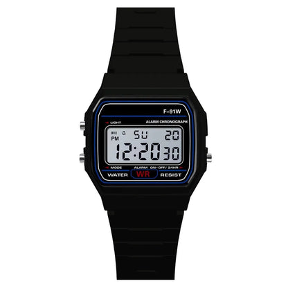 Luxury Men Analog Digital Military Armys Sport LED Waterproof Wrist Children Watch for Kids Bracelet Alarm Women Clock - Blac