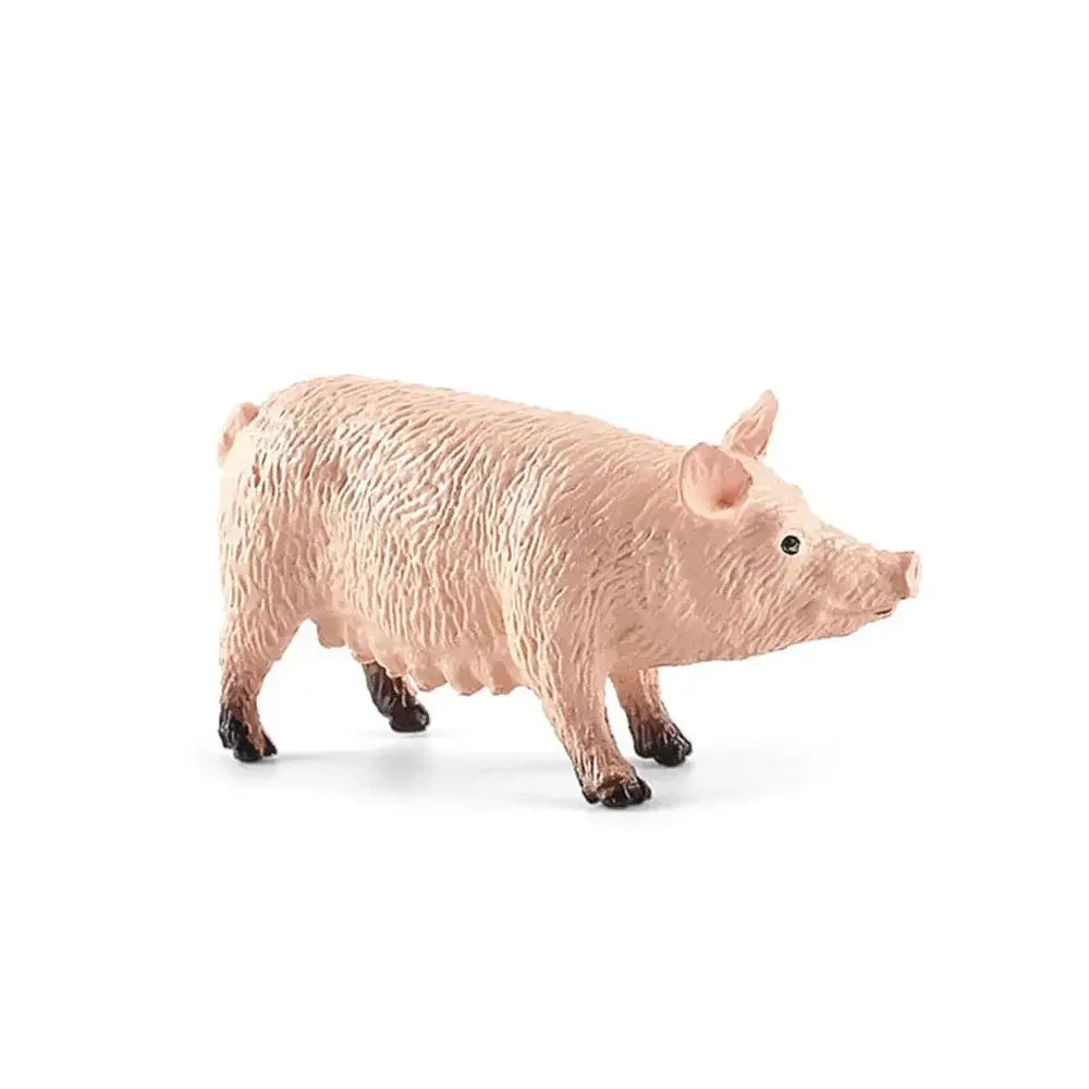 Realistic Animal Model Simulated Poultry Miniatures Farm Dog Duck Cock Figurines Creative Education Kids Gift for Children