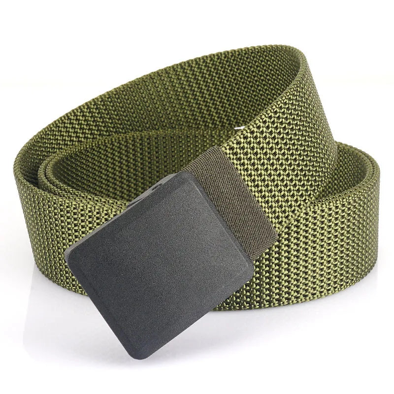 Military Automatic Buckle Nylon Belt Outdoor Hunting Multifunctional Tactical Canvas Belt Men Belt - 03A green